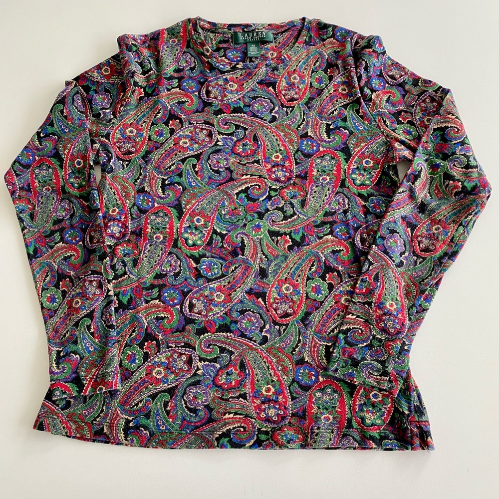 Ralph Lauren colourful print long sleeve tee - Picture 7 of 7